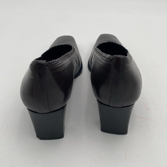 Stuart weitzman leather brown pump shoe women 6.5AA pull on vintage Y2K event - Picture 7 of 14